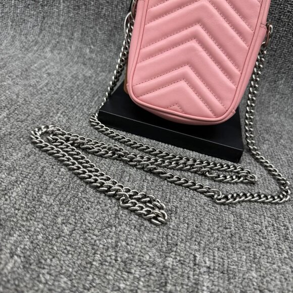 Gucci Marmont Cellphone Pouch Crossbody Bag 625-021125 - Picture 12 of 14